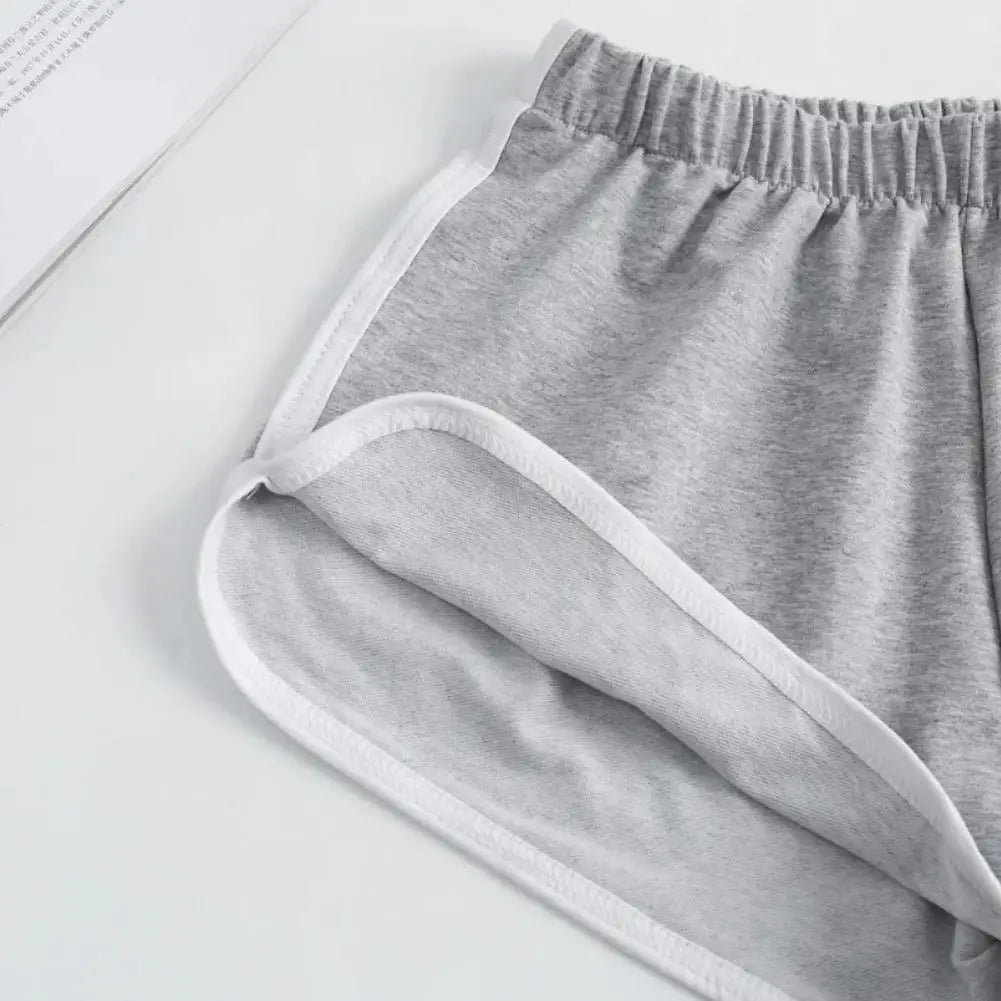 Women's Cotton Yoga Shorts Mid-waist Casual Loose Straight Pants Lady Striped Sports Shorts Running Wearing Gym Yoga Hot Pants