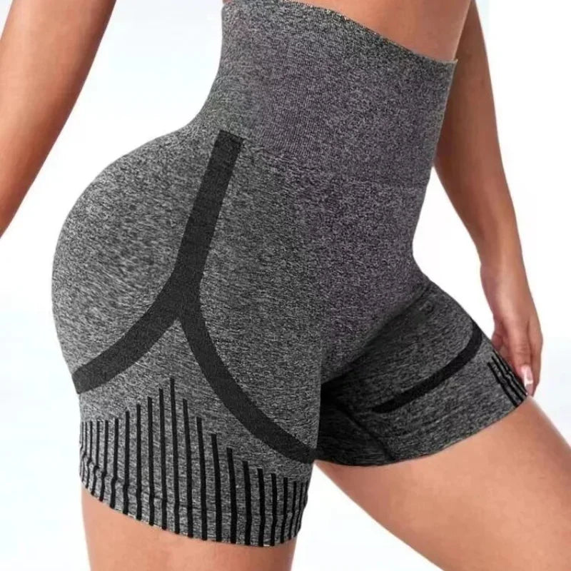 Women Yoga Shorts High Waist Workout Shorts Fitness Yoga Lift Butt Fitness Ladies Yoga Gym Running Short Pants Sportswear