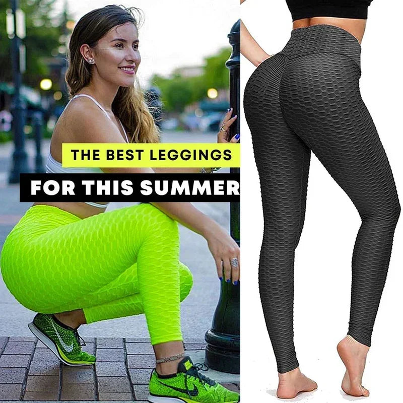 Women's Bubble Hip Lifting ExerciseYoga Pants Women Fitness Running High Waist Gym Fitness Sports Flared Pant Dance Trouers