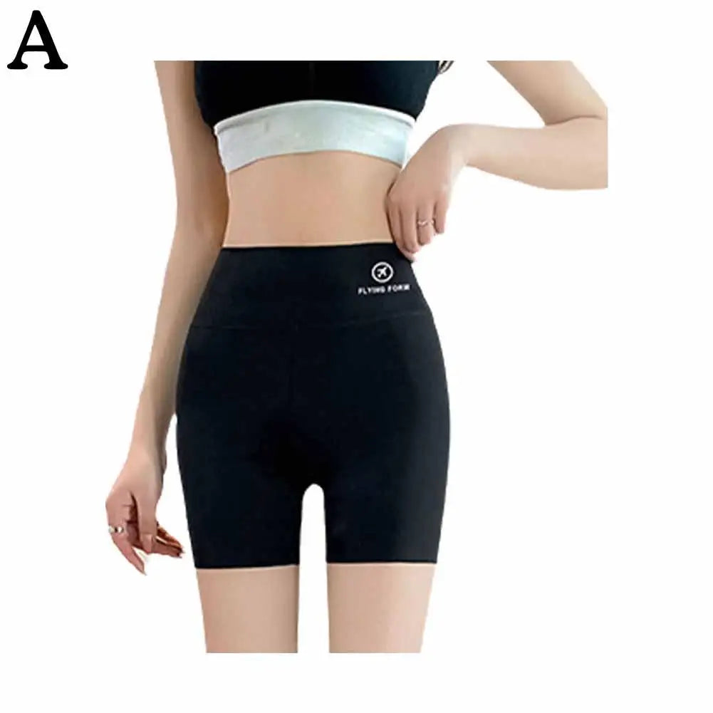 1pcs Women's Leggings Belly Tightening And Hip Lifting Pants Anti Glare Yoga Ice Silk Seamless Shorts Safety Shorts 3/4 Pants 