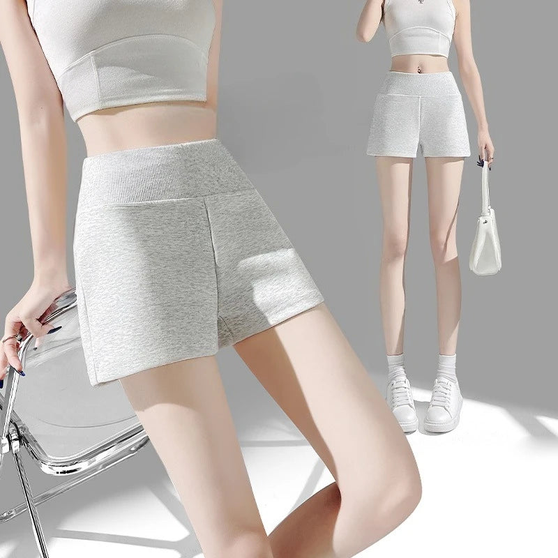 Charcoal California Vibe Sport Shorts Women's 5" High Waisted A Line Summer Beach to Street Hybrid Underwear Ready Activewear