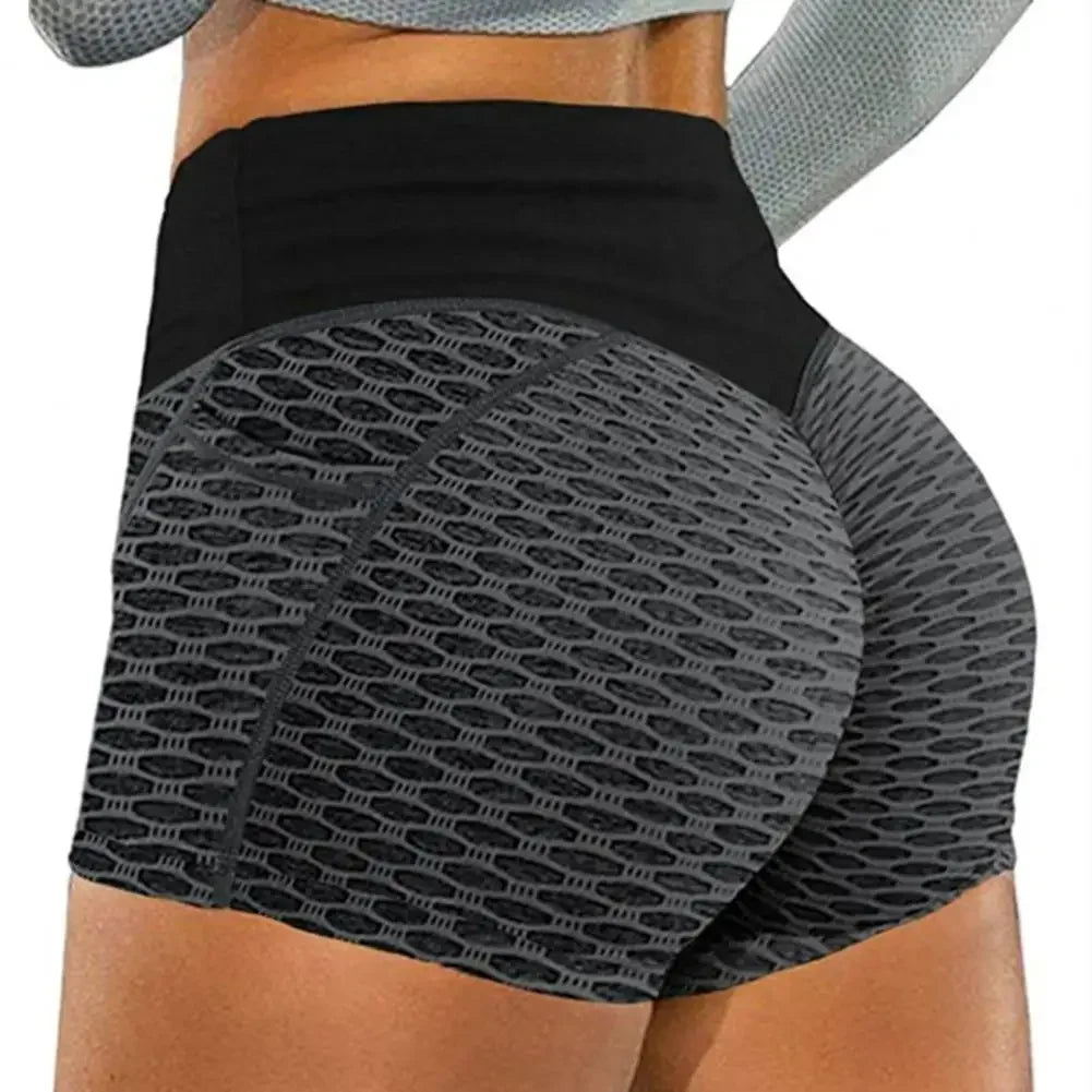 Solid Color Tight Compression Sport Short High Waist Yoga Ultrashort Legging Training Soft Women Gym Athletic Tight Squat Proof