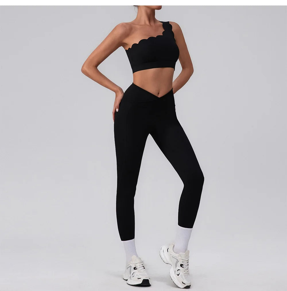 Lycra Gym Set Seamless Yoga Set Women Workout Tracksuit 2 Pieces Sports Suits Fitness Bra High Waist Leggings Running Outfit