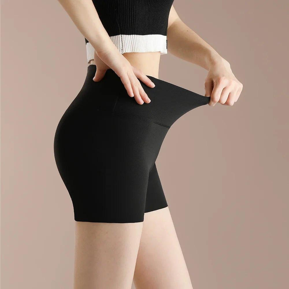 Women Thread Slim Shorts High Stretch Seamless Yoga Leggings Summer Ladies Girls High Waist Running Cycling Gym Sports Shorts