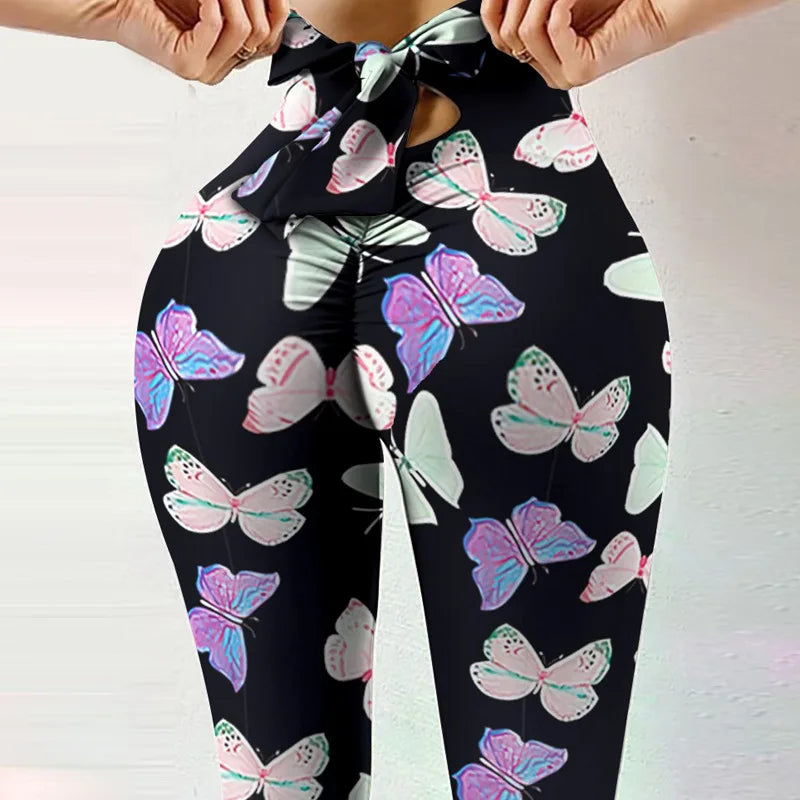 DeanFire New Design Women High Waisted Tie Dye Printed Leggins Women Fitness Tight Quick Drying Butt Lift Yoga Pants Leggings