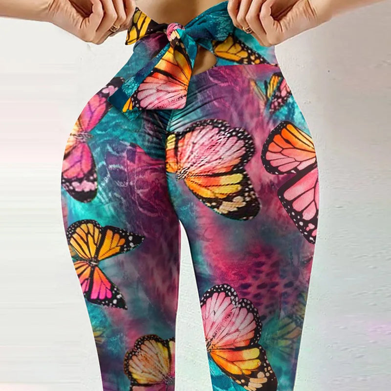 DeanFire New Design Women High Waisted Tie Dye Printed Leggins Women Fitness Tight Quick Drying Butt Lift Yoga Pants Leggings