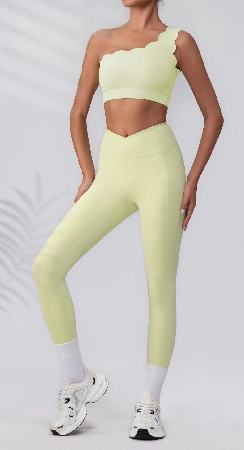 Lycra Gym Set Seamless Yoga Set Women Workout Tracksuit 2 Pieces Sports Suits Fitness Bra High Waist Leggings Running Outfit