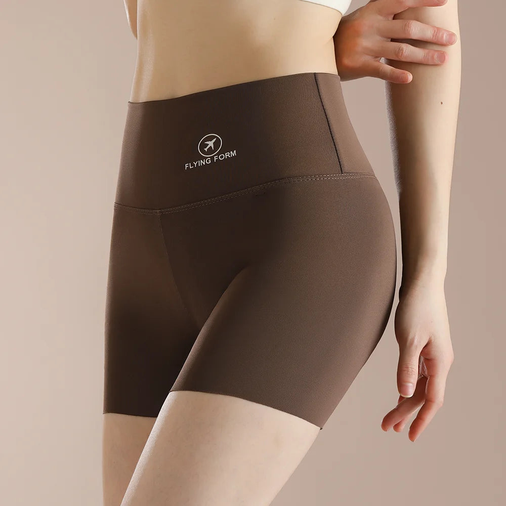 Women Thread Slim Shorts High Stretch Seamless Yoga Leggings Summer Ladies Girls High Waist Running Cycling Gym Sports Shorts