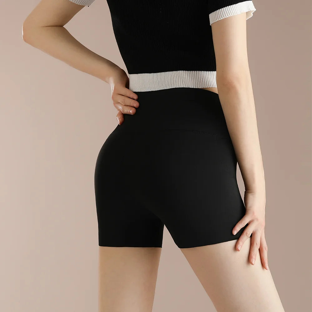 Women Thread Slim Shorts High Stretch Seamless Yoga Leggings Summer Ladies Girls High Waist Running Cycling Gym Sports Shorts