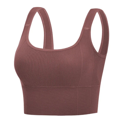 Fashion Uniform Color Tanks Camisole Clothing Sexy Waistcoat for Women Sports No Steel Ring Chest Pad Yoga Vest Nylon Underwaist