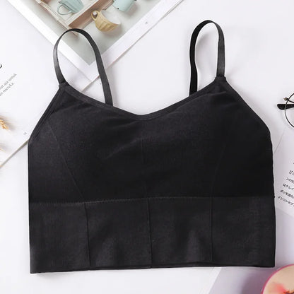 new women Sports Bras top tank vests Wrapped chest U-shaped beautiful back suspender girl's underwear student sports female vest