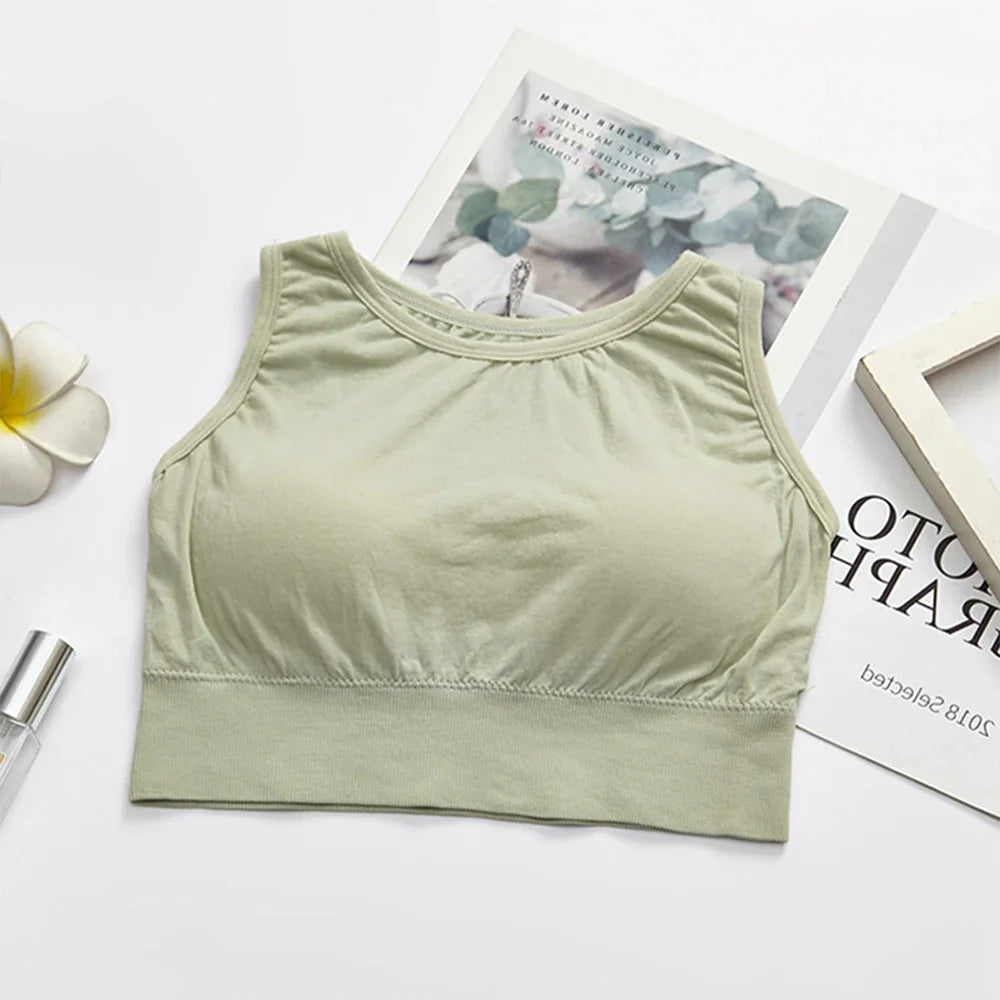Fashion Uniform Color Tanks Camisole Clothing Sexy Waistcoat for Women Sports No Steel Ring Chest Pad Yoga Vest Nylon Underwaist