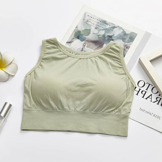 Fashion Uniform Color Tanks Camisole Clothing Sexy Waistcoat for Women Sports No Steel Ring Chest Pad Yoga Vest Nylon Underwaist