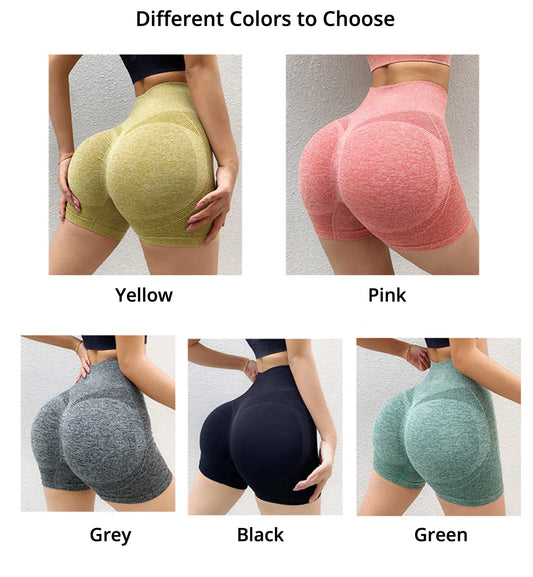 Seamless Yoga Shorts High Waist Workout Fitness Lift Peach Butt Fitness Tights Gym Running Body Shaper Pants Casual Sportswear