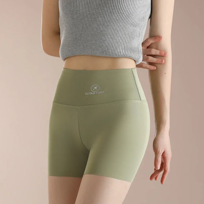 Women Thread Slim Shorts High Stretch Seamless Yoga Leggings Summer Ladies Girls High Waist Running Cycling Gym Sports Shorts