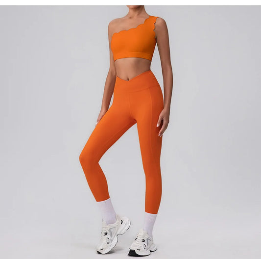 Lycra Gym Set Seamless Yoga Set Women Workout Tracksuit 2 Pieces Sports Suits Fitness Bra High Waist Leggings Running Outfit