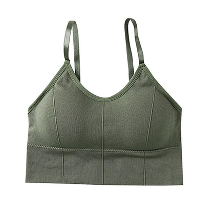 new women Sports Bras top tank vests Wrapped chest U-shaped beautiful back suspender girl's underwear student sports female vest