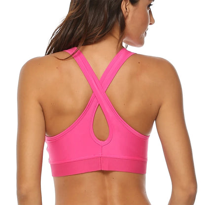 Women Padded Sports Bra Slim Stretch Fitness Yoga Running Ladies  Bra Tank Top Fitness Wear for Yoga Gym Brassiere Sportswear