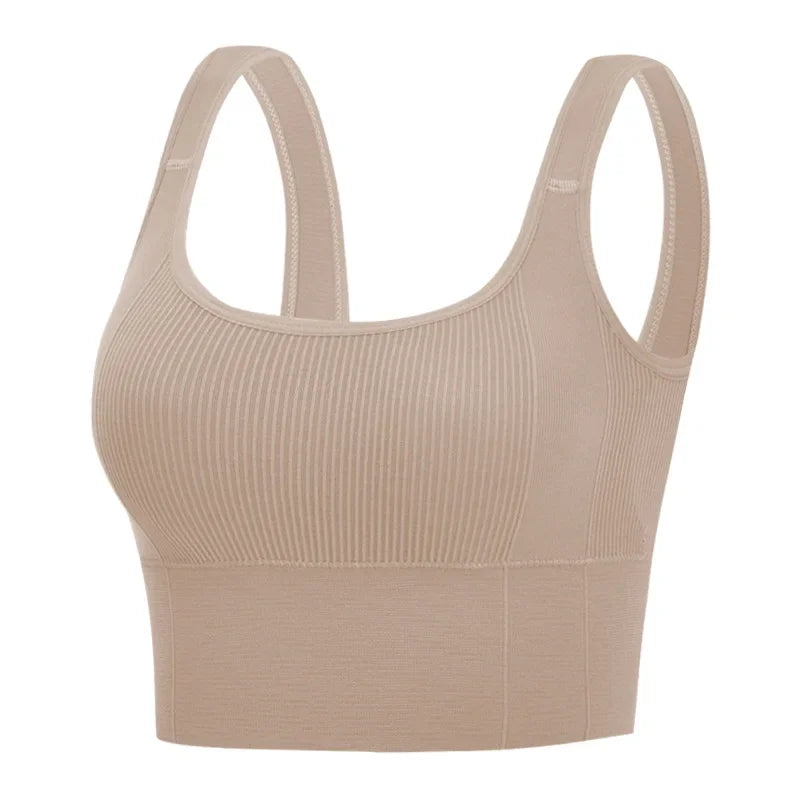 Fashion Uniform Color Tanks Camisole Clothing Sexy Waistcoat for Women Sports No Steel Ring Chest Pad Yoga Vest Nylon Underwaist