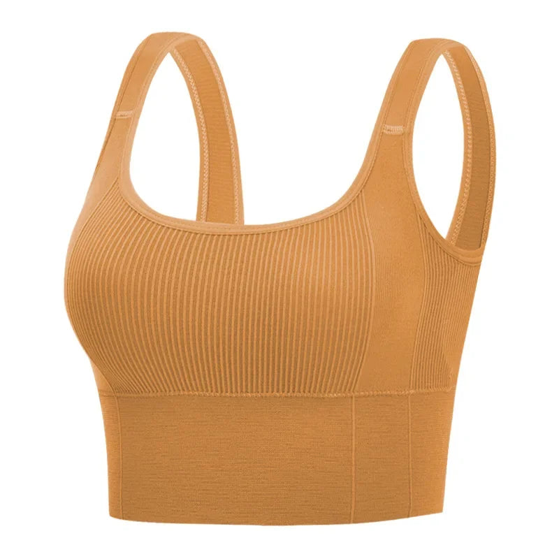 Fashion Uniform Color Tanks Camisole Clothing Sexy Waistcoat for Women Sports No Steel Ring Chest Pad Yoga Vest Nylon Underwaist