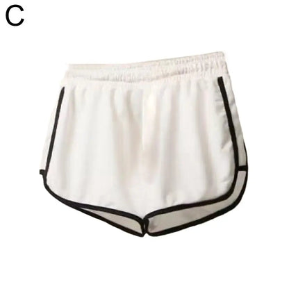 Women's Cotton Yoga Shorts Mid-waist Casual Loose Straight Pants Lady Striped Sports Shorts Running Wearing Gym Yoga Hot Pants